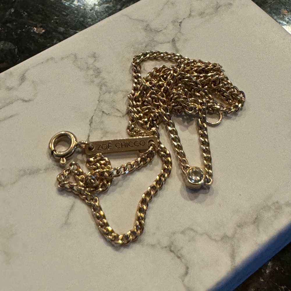 Zoe Chicco diamond curb necklace